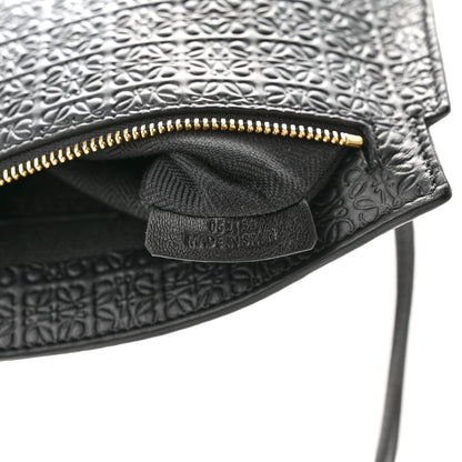 Loewe Calfskin Embossed Mini Repeat T Pouch Black 7 of 10