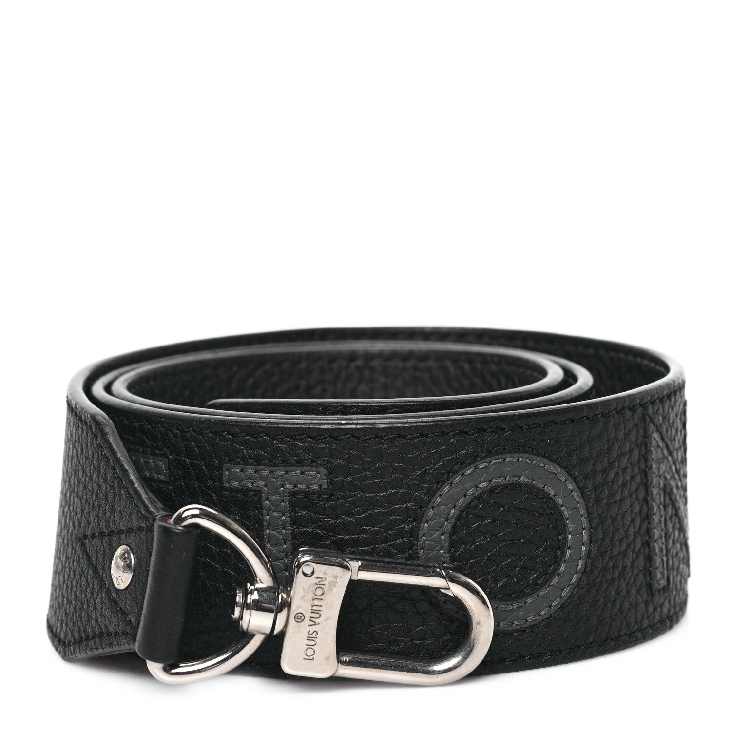Louis Vuitton Taurillon Bandouliere Shoulder Strap Black 1 of 5