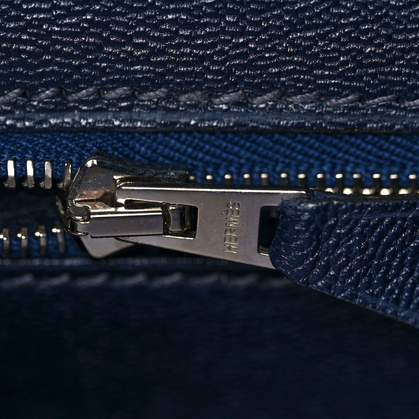 Shiny Porosus Crocodile Birkin 30 Bleu Marine