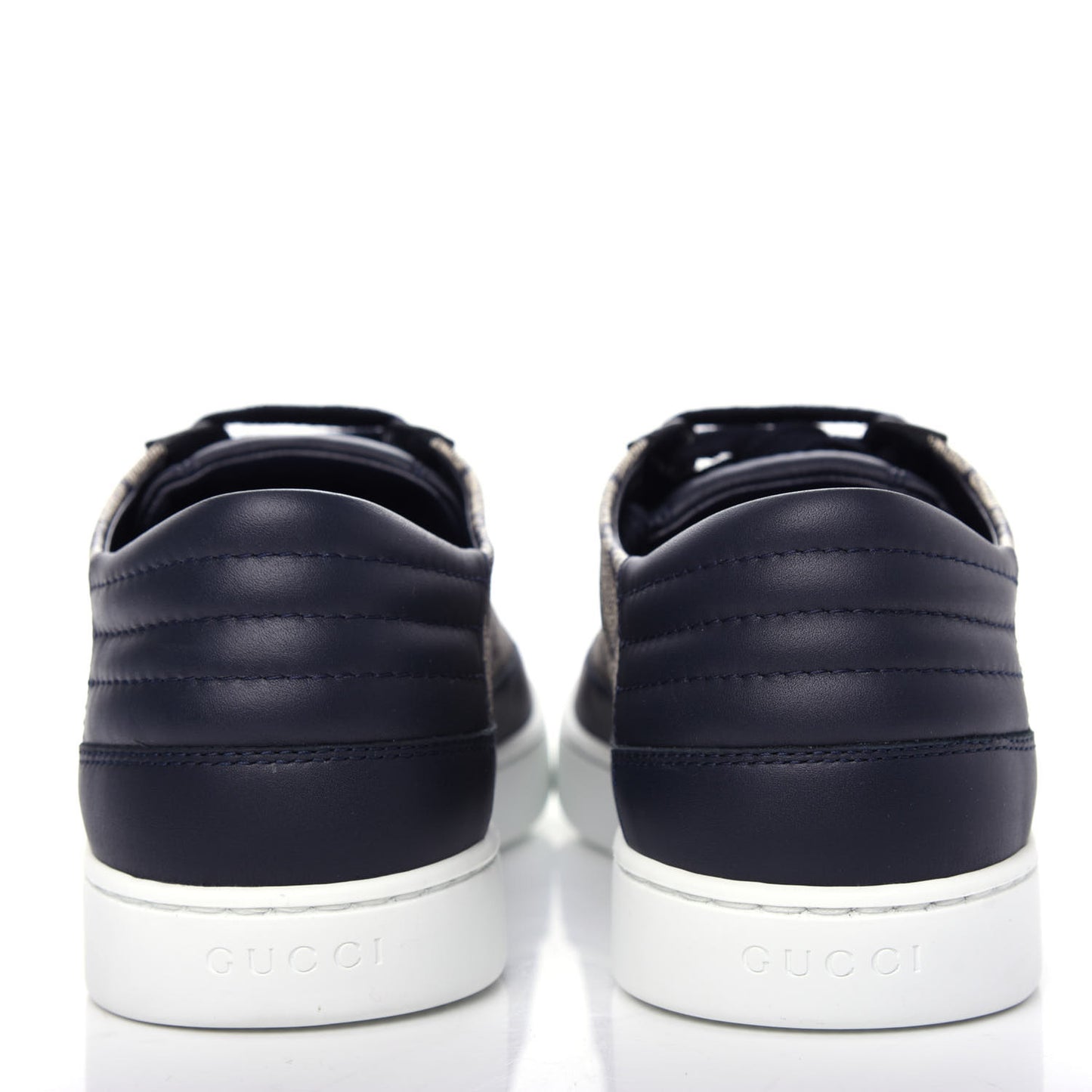 GG Supreme Monogram Calfskin Mens Low Top Sneakers 9.5 Blue Beige