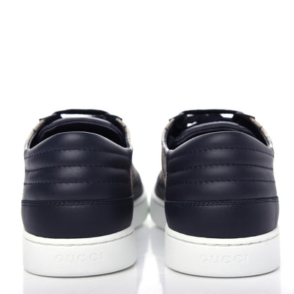 Gucci GG Supreme Monogram Calfskin Mens Low Top Sneakers 9.5 Blue Beige 7 of 11