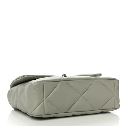 Chanel Lambskin Quilted Large Chanel 19 Flap Grey 4 of 10