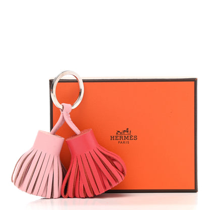 Hermes Lambskin Carmen Uno-Dos Key Holder Rose Sakura Bougainvillea 5 of 5