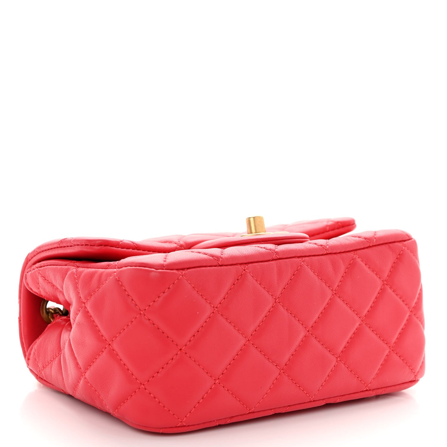 Chanel Lambskin Quilted Mini Pearl Crush Flap Red 4 of 10