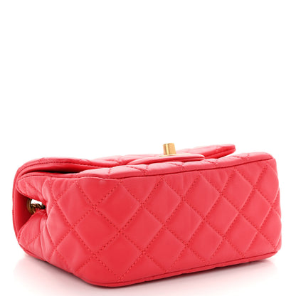 Chanel Lambskin Quilted Mini Pearl Crush Flap Red 4 of 10