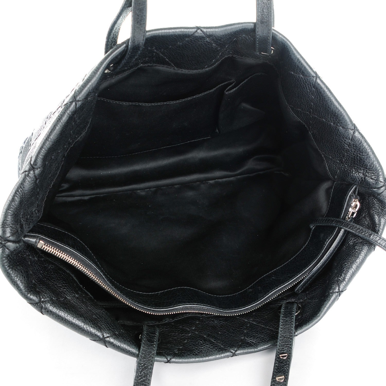 Chanel Glazed Calfskin Large On The Road Tote Black 6 of 10