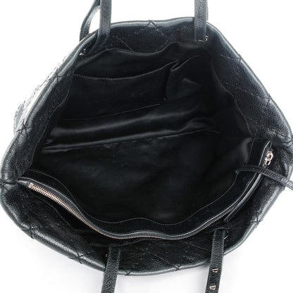 Chanel Glazed Calfskin Large On The Road Tote Black 6 of 10