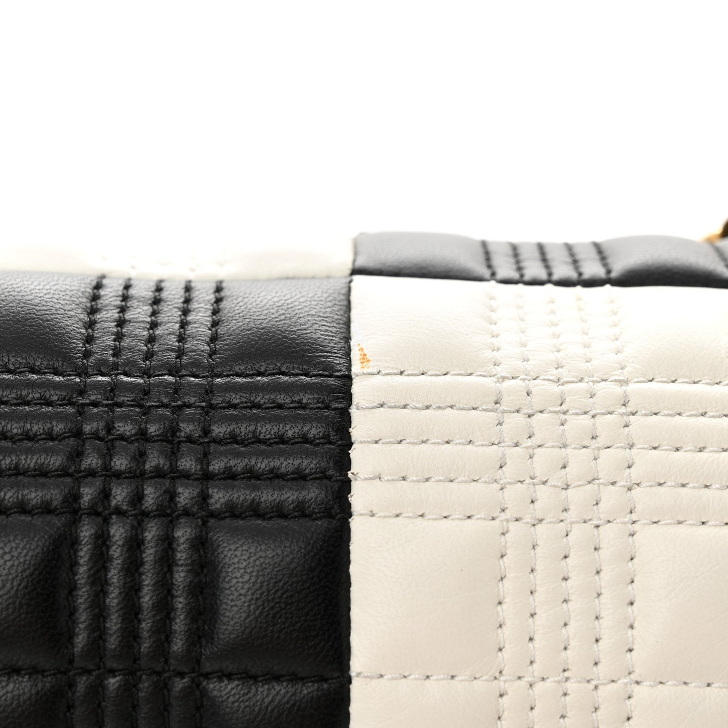 Lambskin Quilted Small Lola Bag White Black