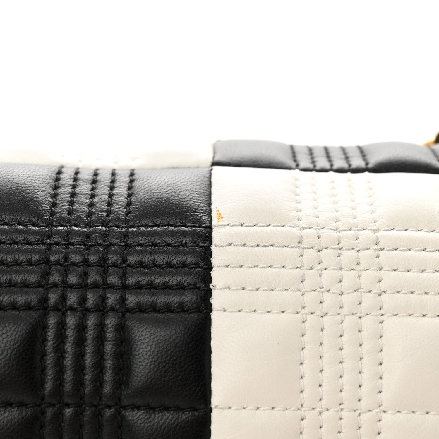 Burberry Lambskin Quilted Small Lola Bag White Black 12 of 12