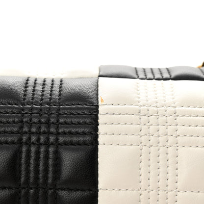 Burberry Lambskin Quilted Small Lola Bag White Black 12 of 12
