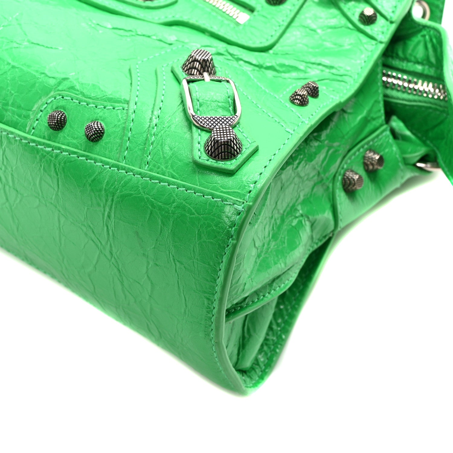 Balenciaga Agneau Arena Neo Cagole Handbag XS Kelly Green 10 of 10