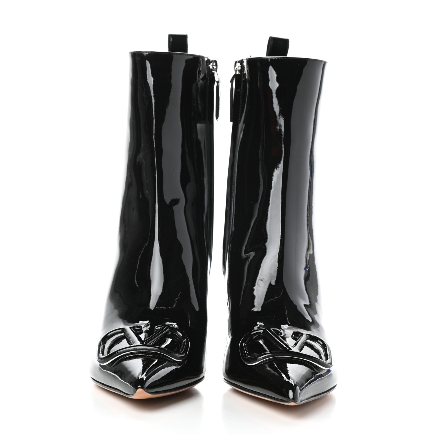 Valentino Garavani Patent VLogo 80mm Ankle Boots 40 Black 2 of 7