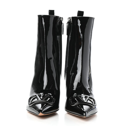 Valentino Garavani Patent VLogo 80mm Ankle Boots 40 Black 2 of 7