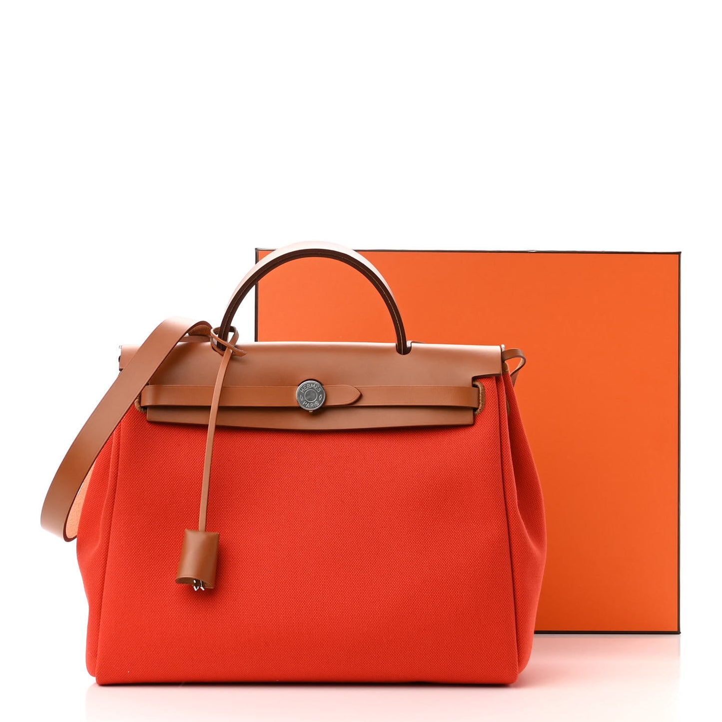 Vache Hunter Toile Herbag Zip 31 PM Capucine Fauve