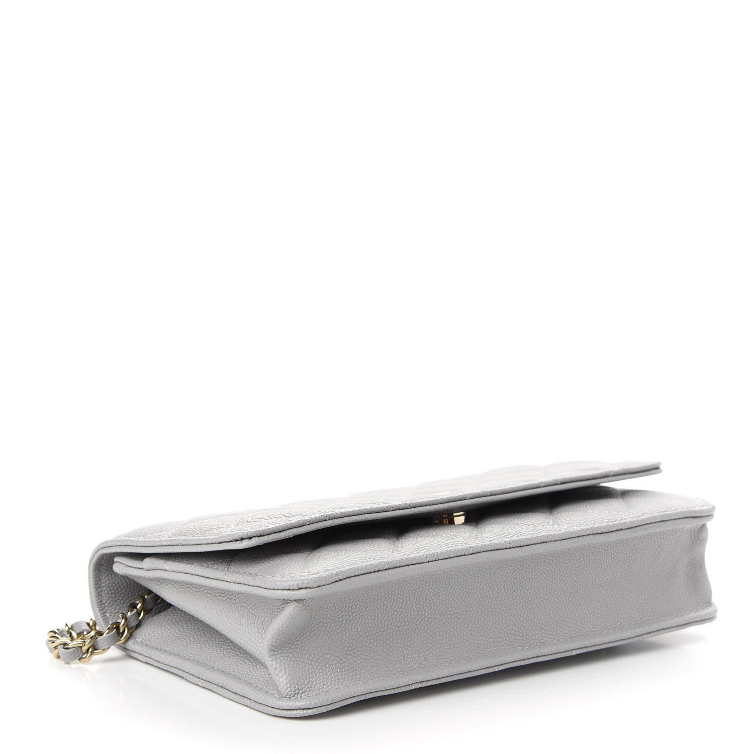 Chanel Caviar Quilted Wallet On Chain WOC Grey 4 of 10