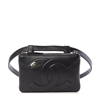 Chanel Lambskin CC Mania Waist Belt Bag Black 1 of 9