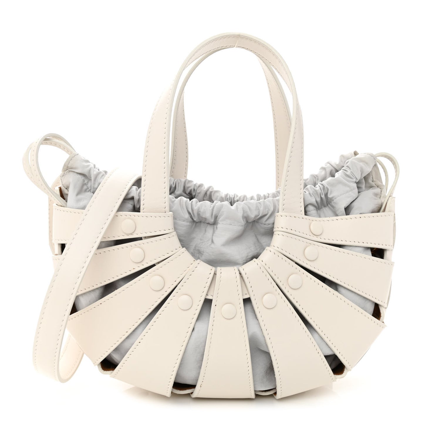 French Calfskin Small Shell White Frost