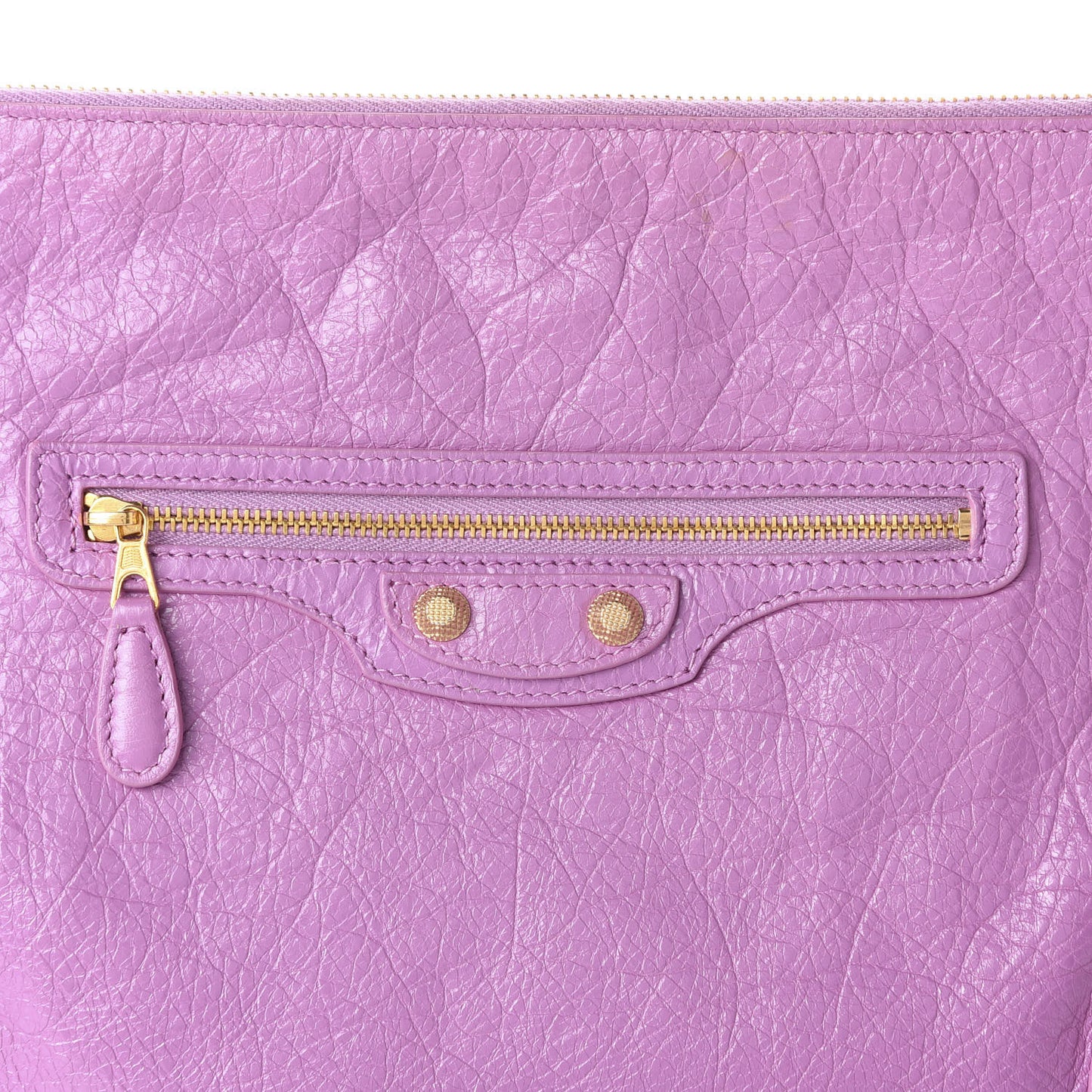 Agneau Giant 12 Gold Hardware Pouch Clutch Rose Berlingot