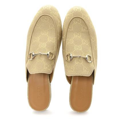 Gucci GG Monogram Canvas Womens Princetown Slippers 40.5 Egypt Salt 2 of 10
