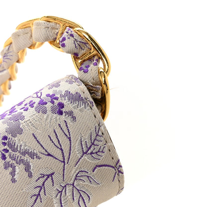 Prada Tessuto Nylon Jacquard Floral Print Shoulder Bag Glicine 13 of 15