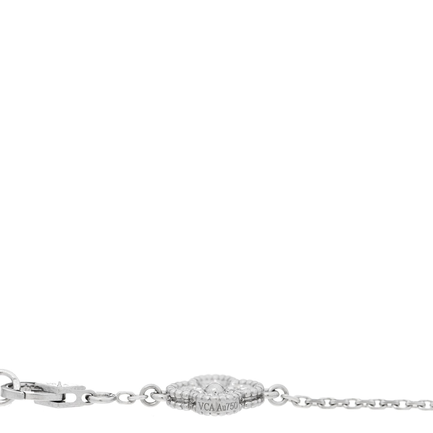 18K White Gold Diamond 6 Motifs Sweet Alhambra Bracelet