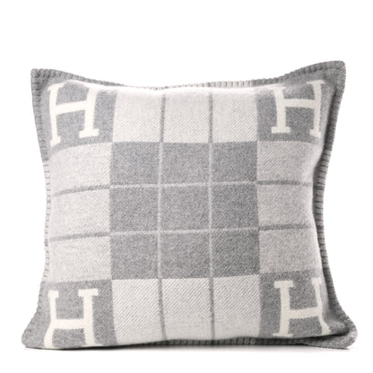 Hermes Wool Cashmere Avalon III Pillow PM Ecru Gris Clair 1 of 3