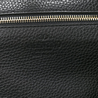 Valentino Garavani Pebbled Calfskin Medium Rockstud Tote Black 6 of 10