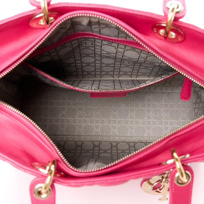 Christian Dior Lambskin Cannage Large Lady Dior Pink 5 of 13