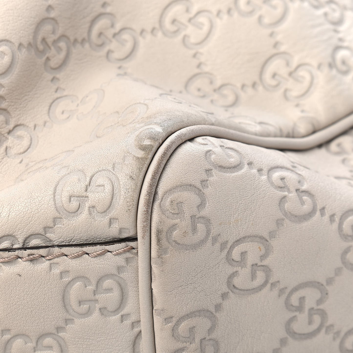 Guccissima Large Sukey Tote Mystic White
