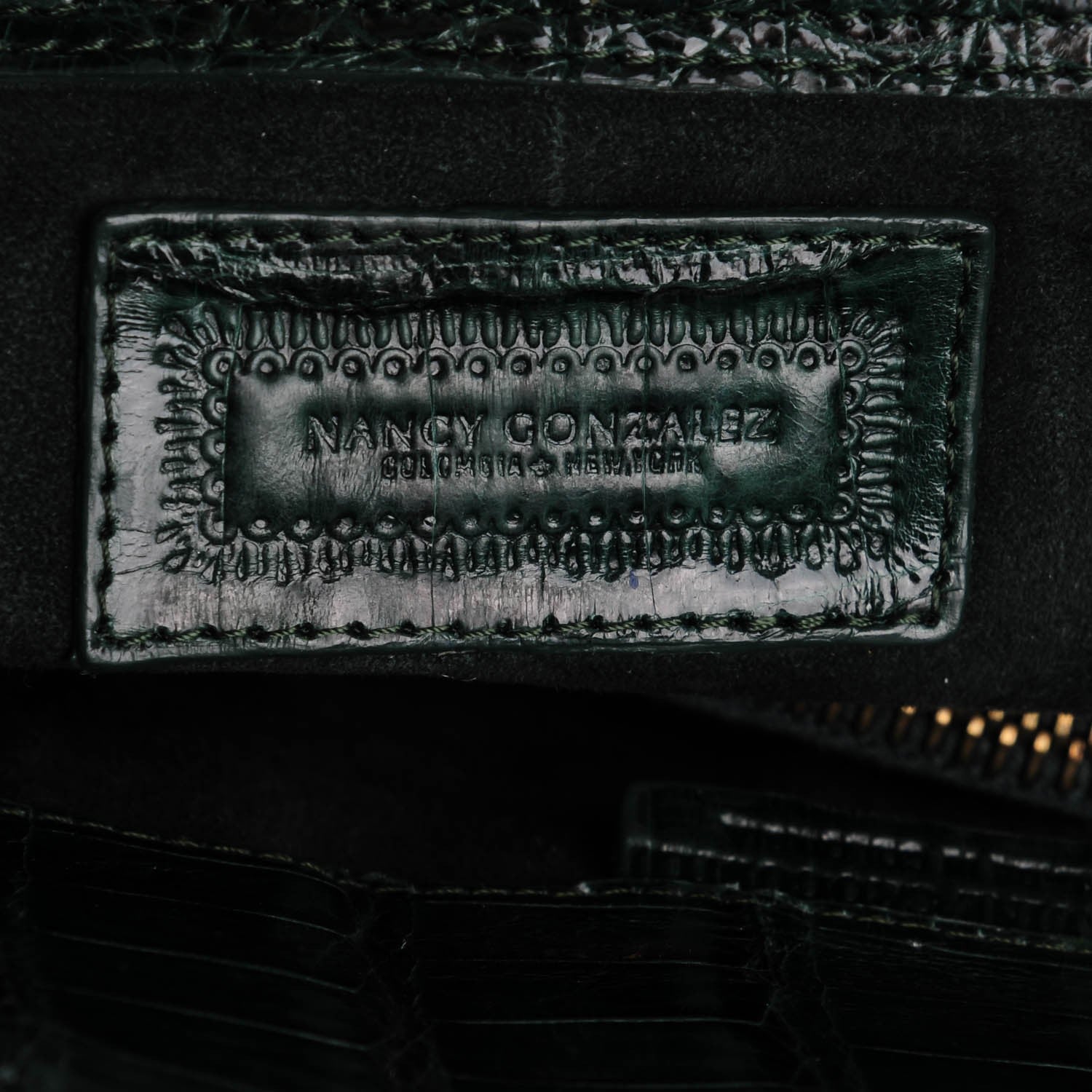 Nancy Gonzalez Crocodile Large Studded Tote Green 6 of 7