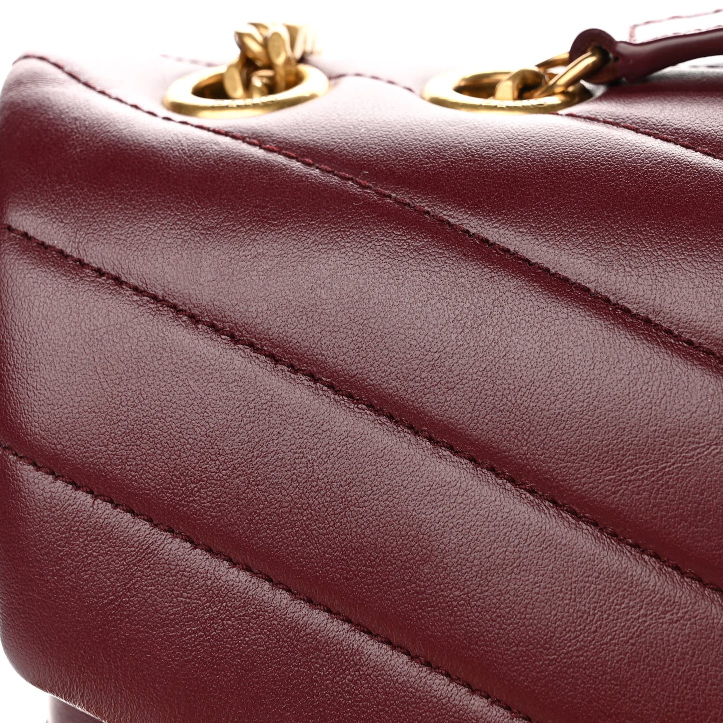Calfskin Y Quilted Monogram Medium Loulou Chain Satchel Palissandre