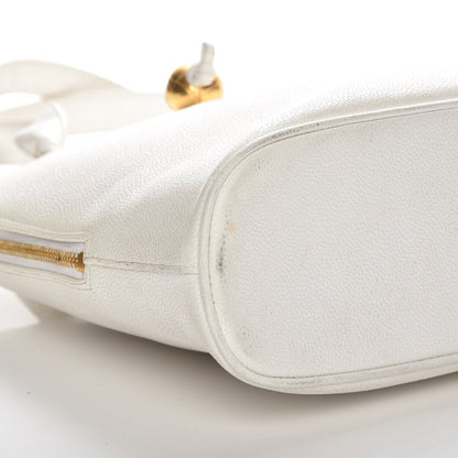Chanel Caviar CC Tote White 10 of 13