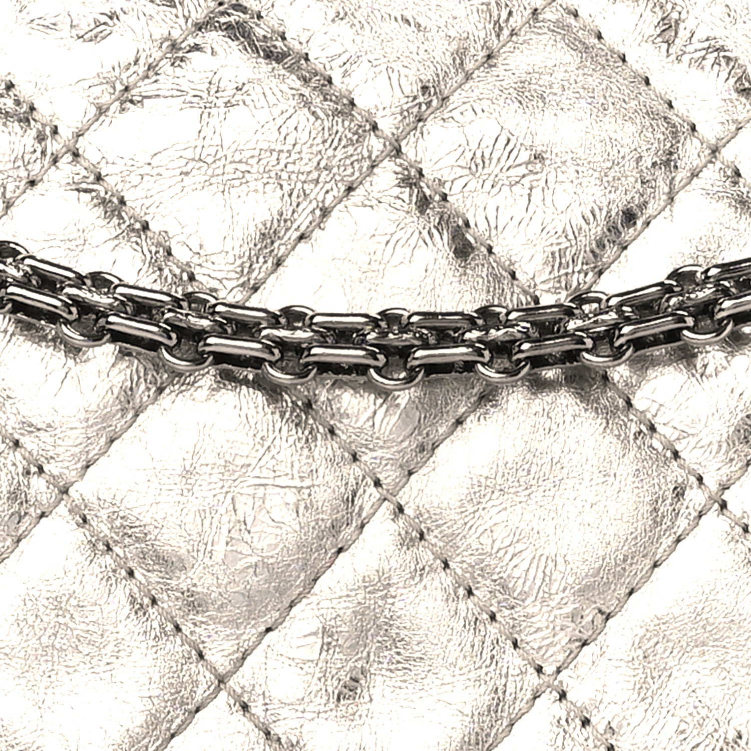 Chanel Metallic Aged Calfskin Quilted 2.55 Reissue 226 Flap Silver 9 of 12