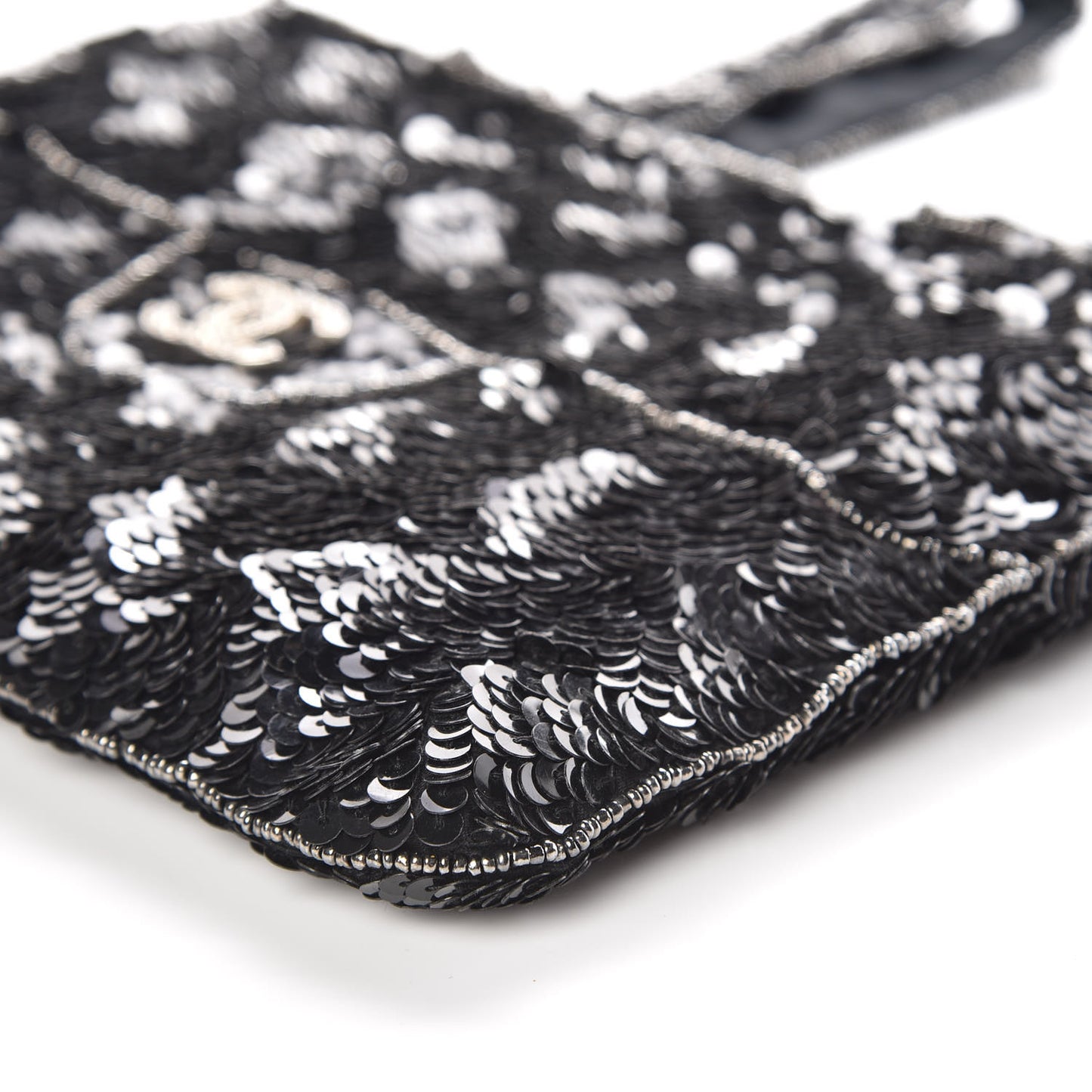 Sequin CC Evening Bag Black
