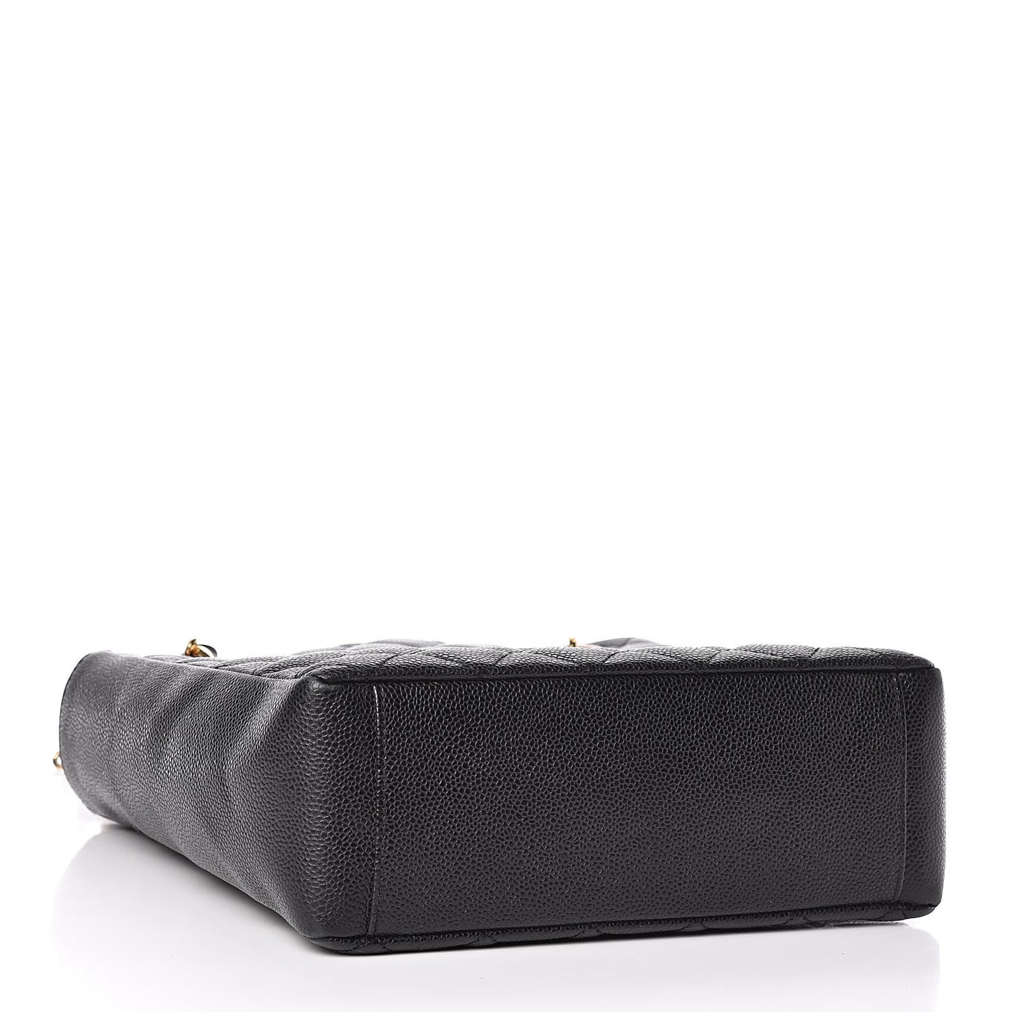 Caviar Quilted Petit Shopping Tote PST Black