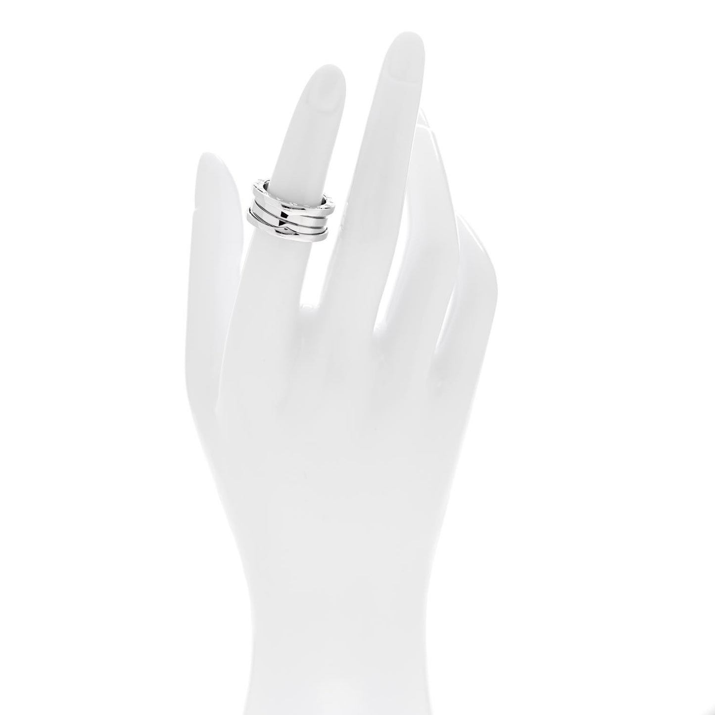 18K White Gold B.Zero1 Three-Band Ring 51 5.75