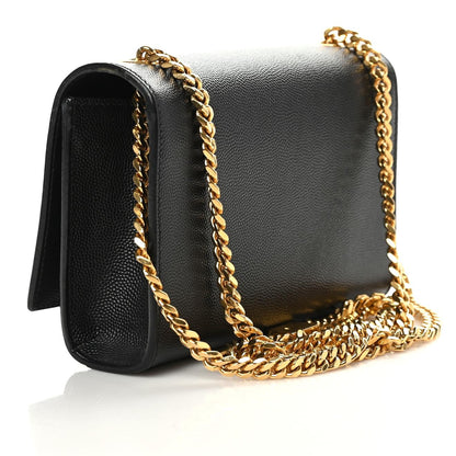 Saint Laurent Grain De Poudre Small Monogram Kate Satchel Black 3 of 9