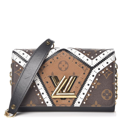 Louis Vuitton Veau Satin Monogram Twist Chain Wallet 1 of 9