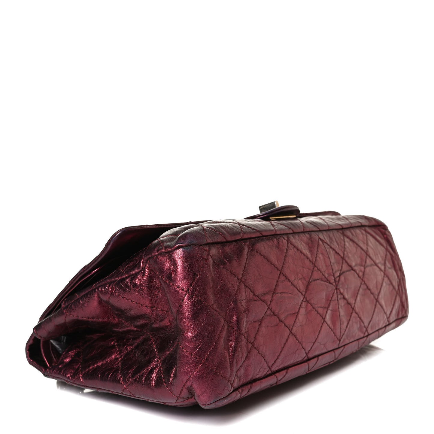 Metallic Aged Calfskin Quilted 2.55 Reissue 226 Flap Dark Red