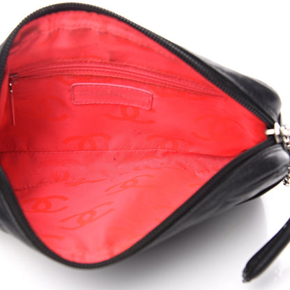 Chanel Calfskin Quilted Cambon Pochette Black White 4 of 13