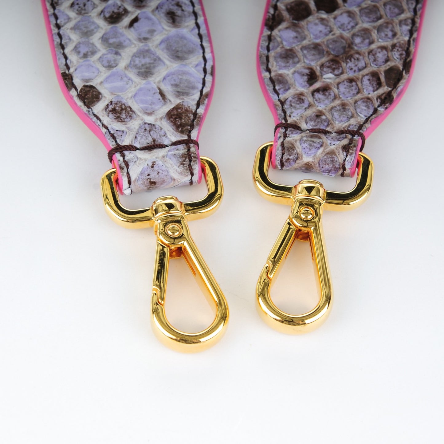 Shiny Python Vitello Dolce Strap You Purple Yellow