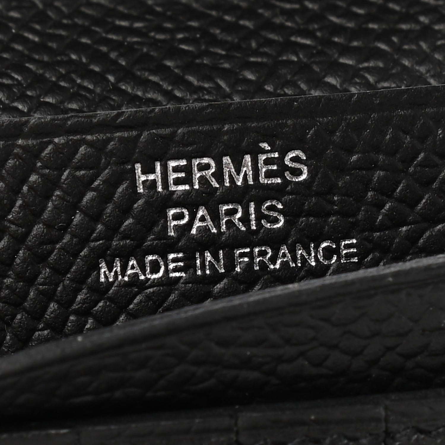 Hermes Epsom Bearn Compact Wallet Black 6 of 8