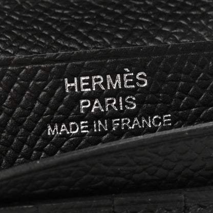 Hermes Epsom Bearn Compact Wallet Black 6 of 8