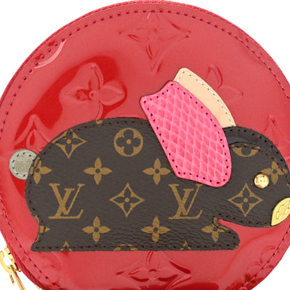 Louis Vuitton Vernis Animania Lapin Bunny Round Coin Purse Pomme D'Amour 7 of 9