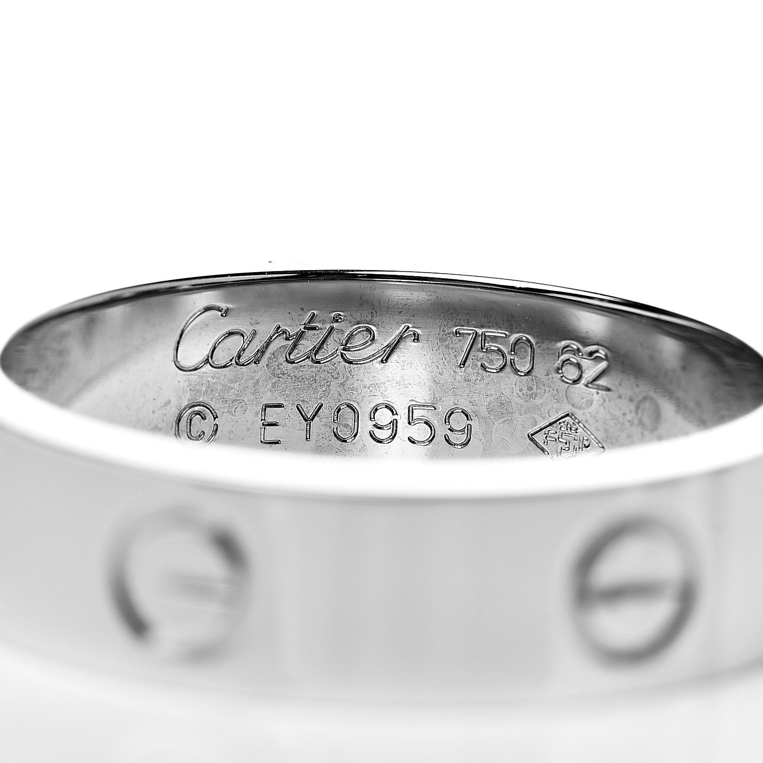 Cartier 18K White Gold 6mm LOVE Ring 62 10 4 of 4