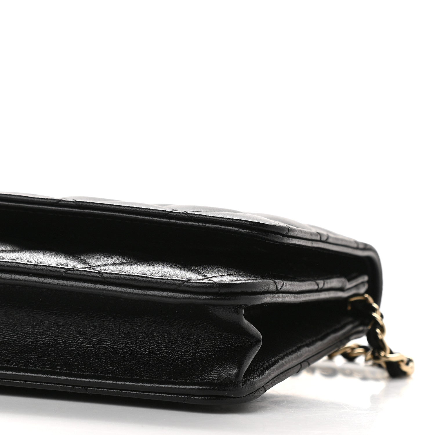 Chanel Lambskin Quilted Coco Bow Wallet On Chain WOC Black 9 of 9