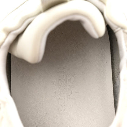 Hermes Nappa Suede Goatskin Jet Sneakers 36.5 White 8 of 11