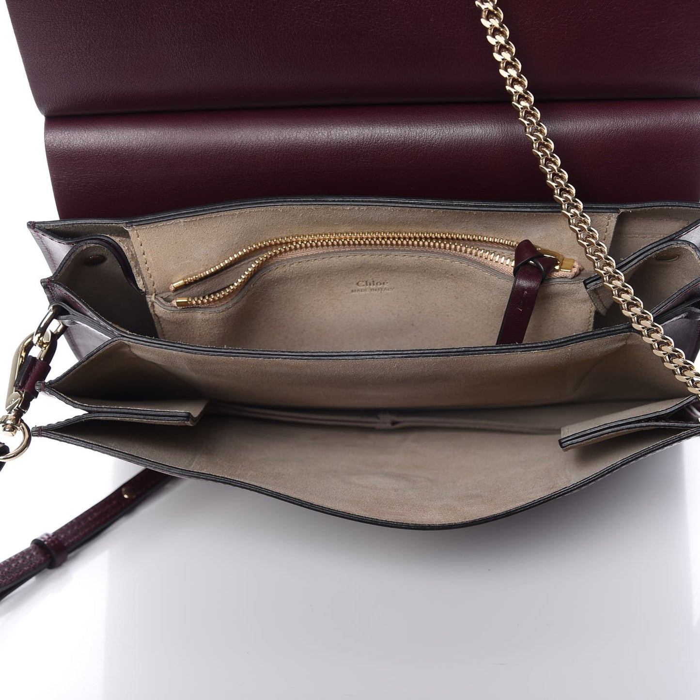 Suede Calfskin Medium Faye Shoulder Bag Dark Purple