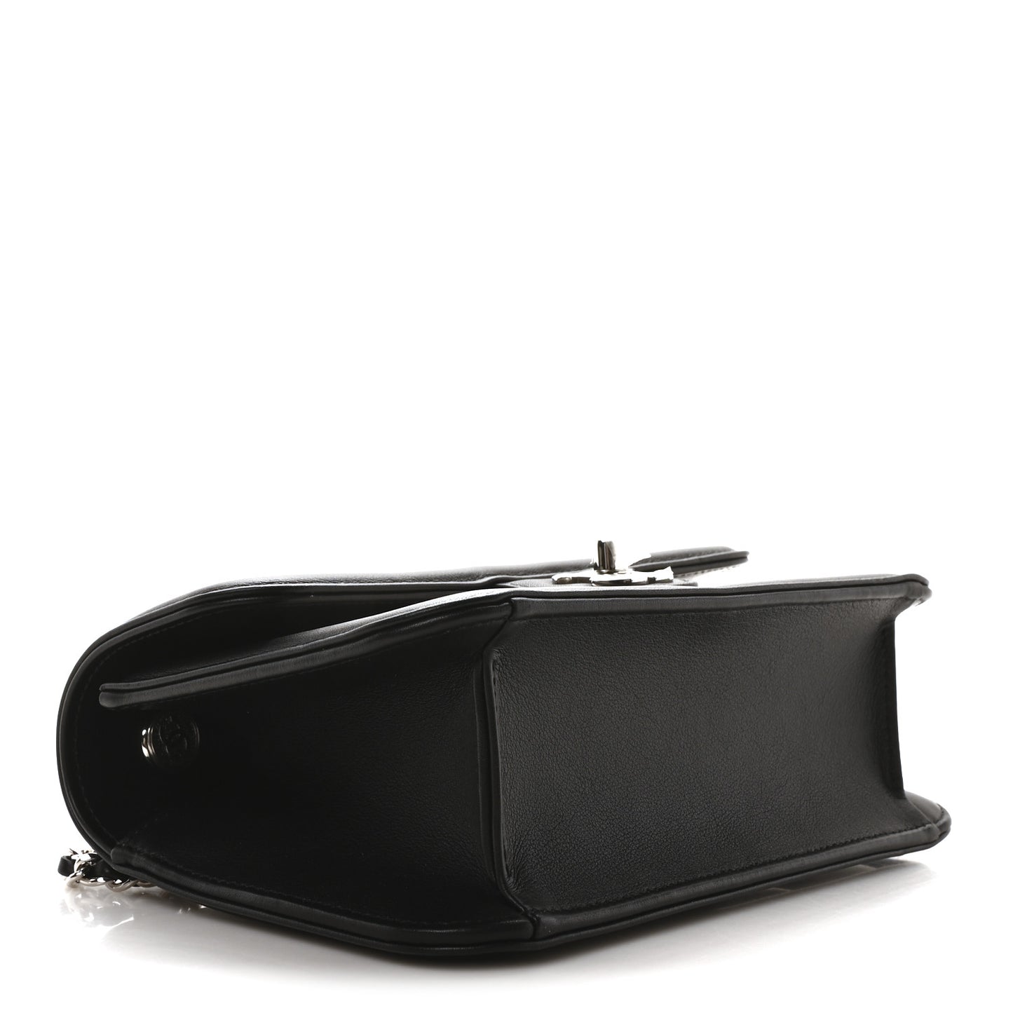 Lambskin Calfskin Mini Chocolate Bar Flap Bag White Black