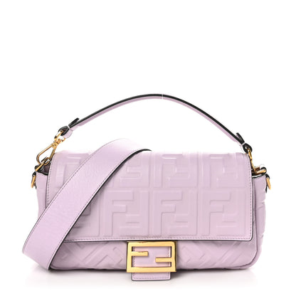 Fendi Nappa FF 1974 Embossed Baguette Anemone 1 of 10